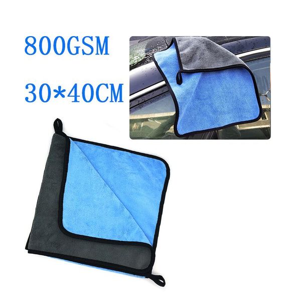 

towel 800gsm microfiber car wash absorbency thick vehicle clean cloth quick drying twist premium formotorcycle accessories