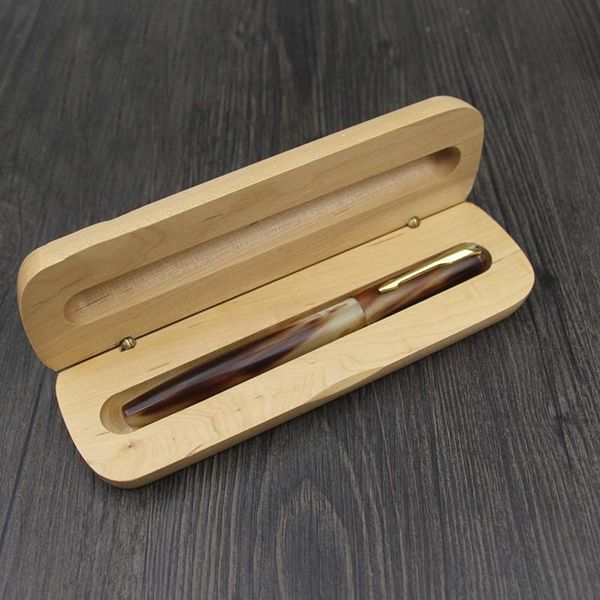 

luxury handmade natural oxhorn fountain pen pull out clip type as creative gift playing for bussiness and school office pens