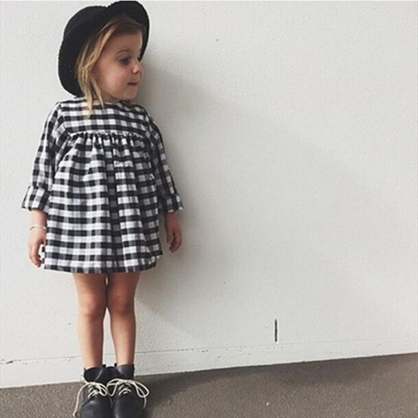 

girls baby costume for girl dresses long sleeve plaid european vestido vetement fille kids party clothing, Red;yellow