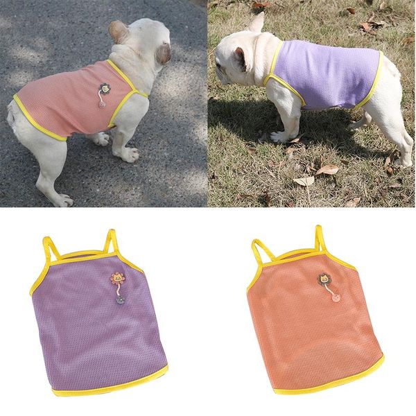 

dog apparel cute spring summer pet clothing sling vest t-shirt sleeveless hairball thin shirt teddy cat clothes supplies