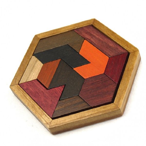 

Kids Tangram Jigsaw Board Geometric Abnormity Shape Puzzle IQ Puzzle Wooden Toys Game Puzzel Educational Learning Toys