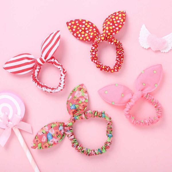 

hair accessories 10 pcs ears bows elastic bands for children baby girls rubber headband set scrunchies kids cute 2021, Slivery;white