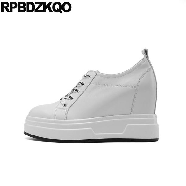 

dress shoes genuine leather black 2021 women platform lace up size 33 high heels european pumps round toe white 4 34 quality hidden