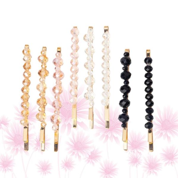 

hair clips 8pcs rhinestone elegant transparent barrette adorable bobby headdress