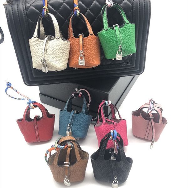 

creative mini food basket bag pendant headset cover car key chain 9 colors, Black
