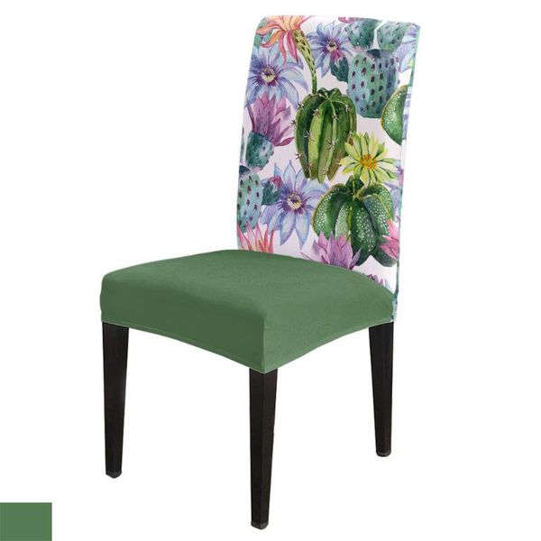 

chair covers watercolor cactus flowers cover for dining room chairs high back living sets home kitchen