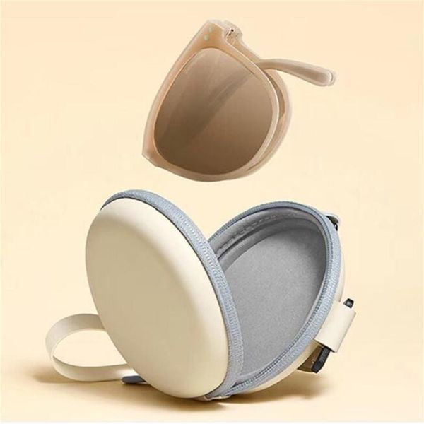

sunglasses kapelus 2021 folding woman glasses fashion sunshade mirror, White;black