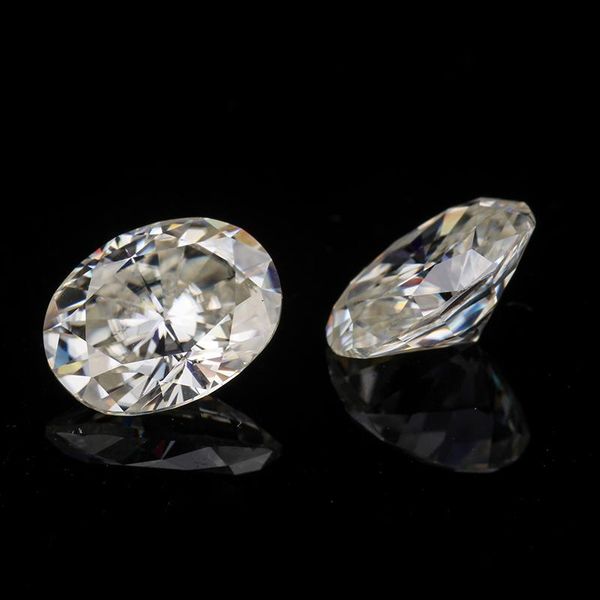 

loose gemstones oval shape moissanites stones 7*5mm gh color gems for jewelry making tested positive, Black