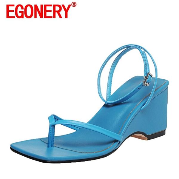 

women summer slope heel sandals style concise comfortable genuine leather leisure working shoes mature soft, Black