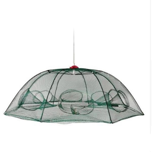 

fishing accessories folding cast net bait mesh trap shrimp cage for fish lobster prawn minnow crayfish crab with rope