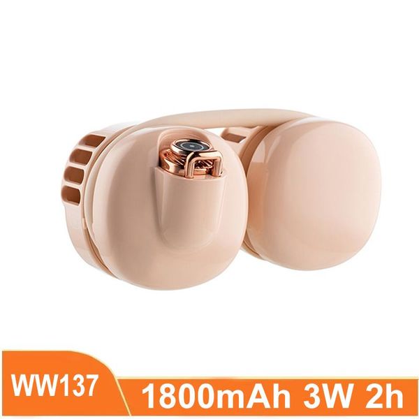 

electric fans bladeless fan neck mini 1800mah usb rechargeable mute sports for home outdoor ventilador foldable and portable 5v