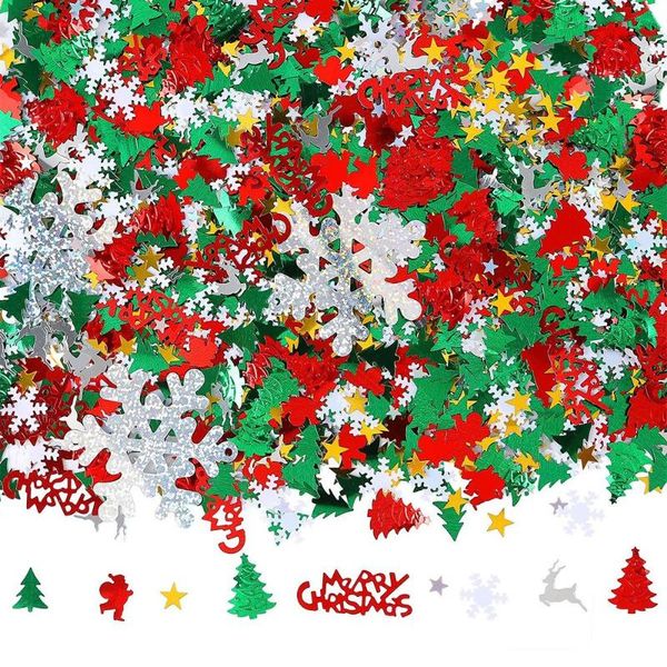 

party decoration 100g mix color glitter xmas tree snow wedding birthday ornament tinfoil sequins christmas confetti diy craft