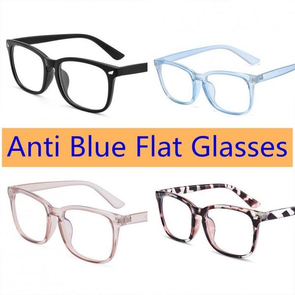

sunglasses anti-blue light glasses square round face anti radiation eyeglass flat transparent computer reflective eyeglasses, White;black