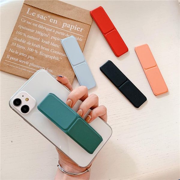 

cell phone mounts & holders universal silicon magnetic foldable push pull sticker mobile hand band holder wristband finger grip paste stand