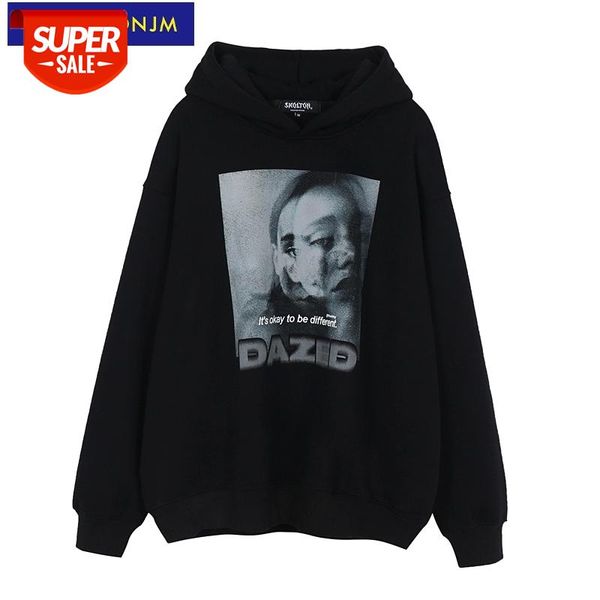 

uncledonjm fleece thick hoodie skull oversized sweatshirt hooded couple clothes hip hop autumn and winter men clothing bv-9819 #hb70, Black