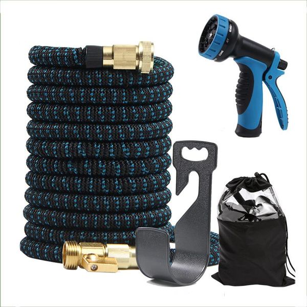 

25ft-100ft garden hose flexible expandable water magic watering car washing pipe with spray gun equipments