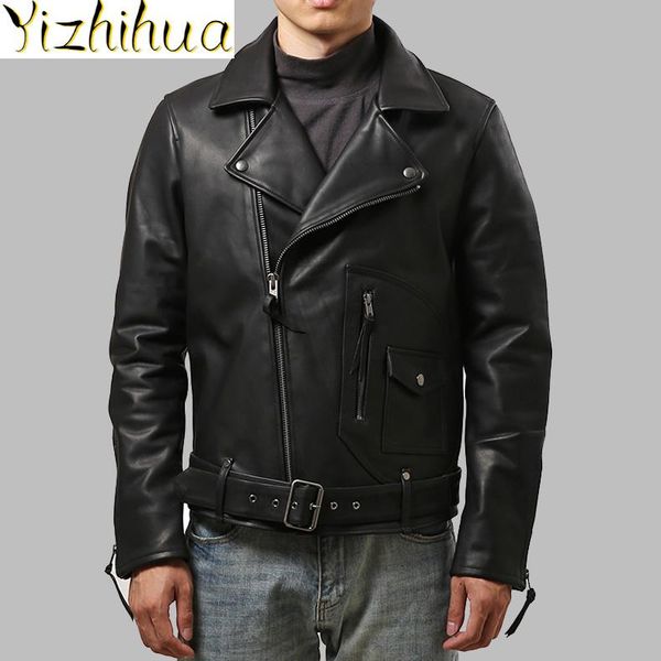 

men's leather & faux delivery, classic j24 engine sheepskin coats for high-quality men, real fashionable coats. great motorcycle coat, Black
