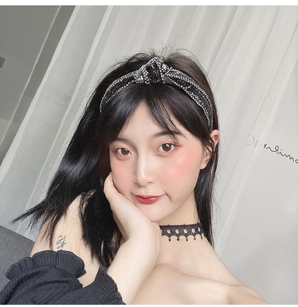 

new and exquisite light luxury hair hoop personality super fairy rhinestone pin women's fashion versatile fashion sale, Silver