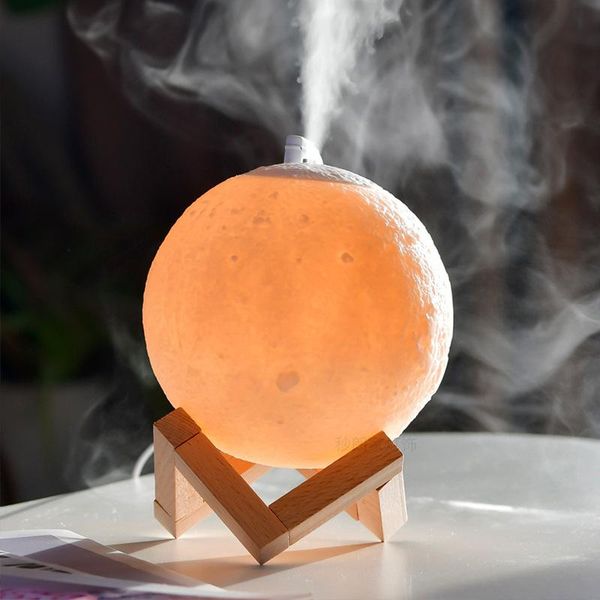 

night lights 3d print rechargeable moon lamp sprayer air humidifier led light creative touch switch for bedroom decoration