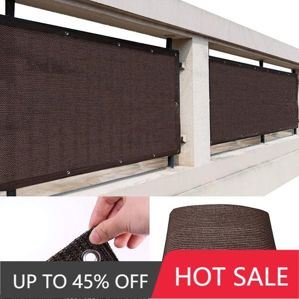 

3x4m privacy fence screen windscreen cover terrace protection net fabric shade tarp netting mesh cloth heavy duty brass grommets
