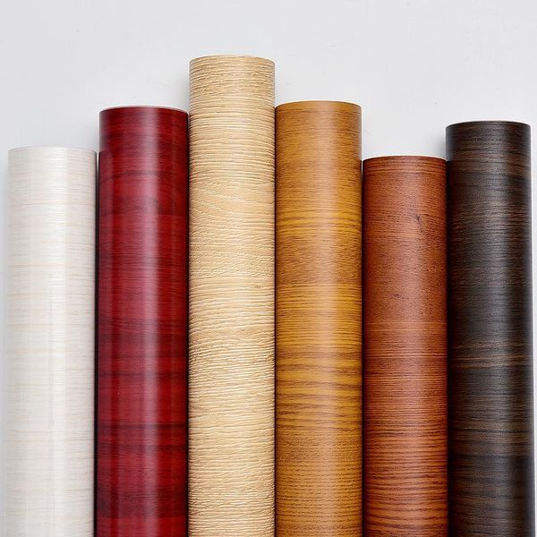 

wallpapers thicker waterproof wallpaper simulation wood grain stickers furniture wardrobe renovation decorative self - adhesive807