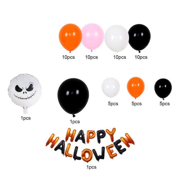 

party decoration halloween balloon set theme jacks ghost festival black white orange
