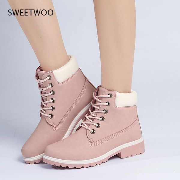 

boots 2021 autumn early winter shoes women flat heel fashion keep warm women's brand woman ankle botas camouflage, Black