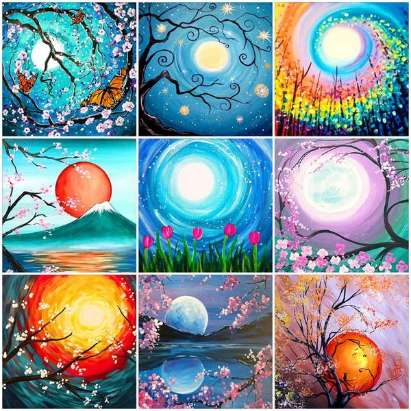 

diamond painting evershine embroidery landscape cross stitch diy 5d full square rhinestones art home decoration