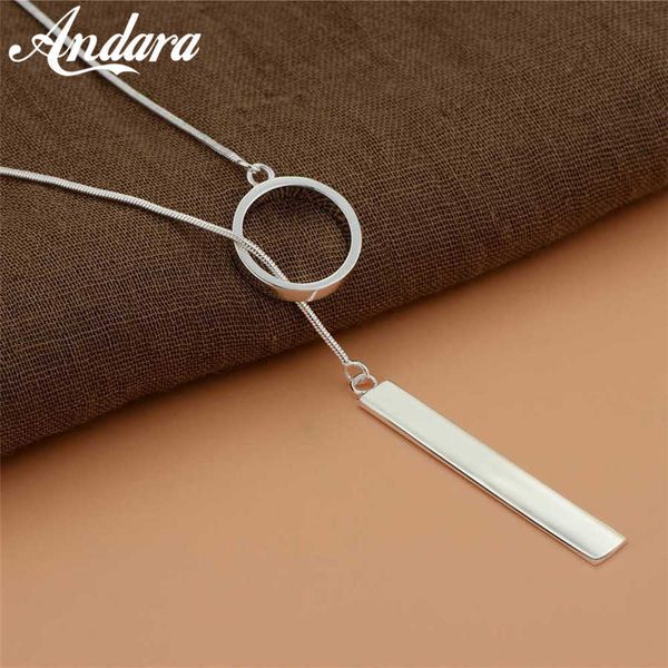 

designer necklace fashion simple 925 sterling silver tassel dress woman jewelry gift