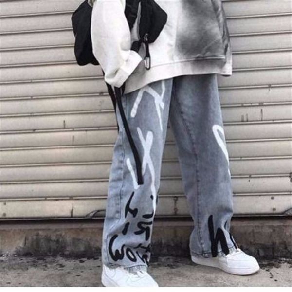 

women's jeans cotton jeans, street fashion, harajuku style, large blue pake