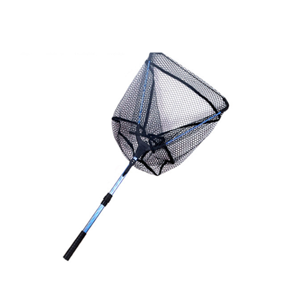 

fishing accessories 1.02m foldable net blue soft rubber landing eva handle tool