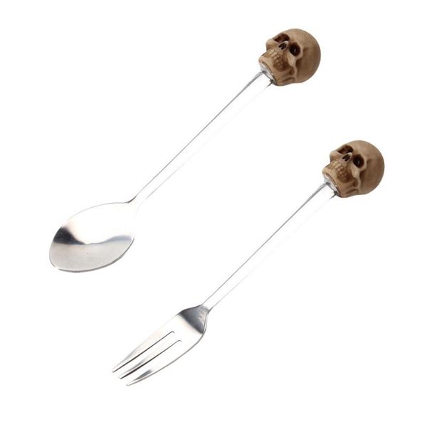 

forks 1 set spoon fork appetizer dessert stainless steel fruit picks tableware