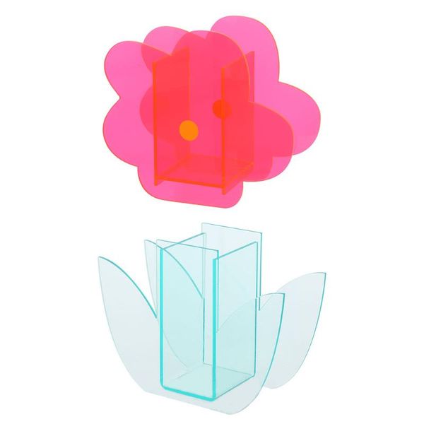 

vases 2pcs creative tableacrylic flower shape deskoffice home decoration