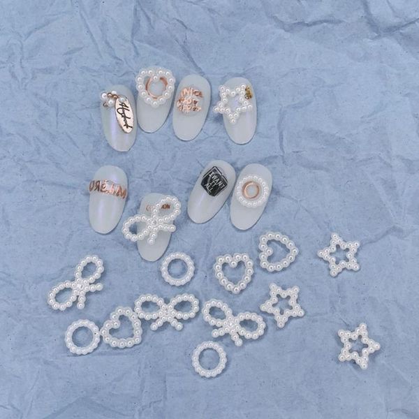 

nail art decorations aurora jewelry exquisite bow cartoon bear decoration fashion shiny charming pearl rhinestone accessor, Silver;gold