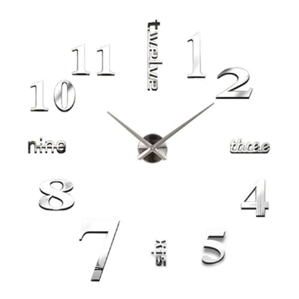 

acrylic wall clock sticker mute movement home decor living room modern clocks