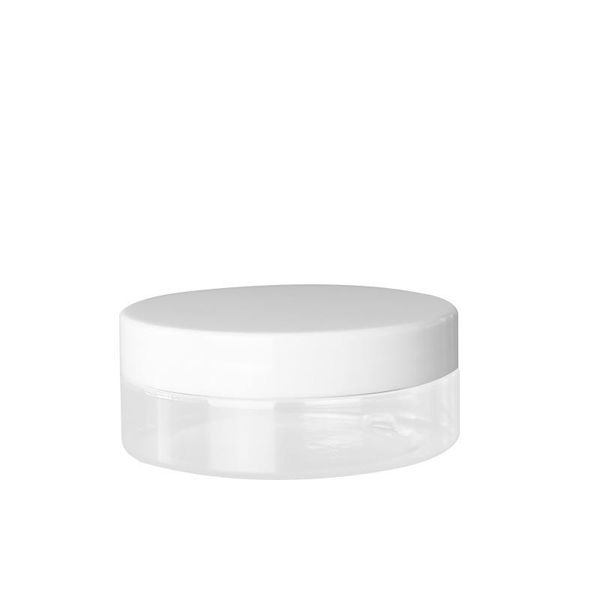 

150ml pet clear jar 150g plastic storage wtih pp cap all transparent cream container cosmetic packaging natural lids 5.3oz bottles & jars