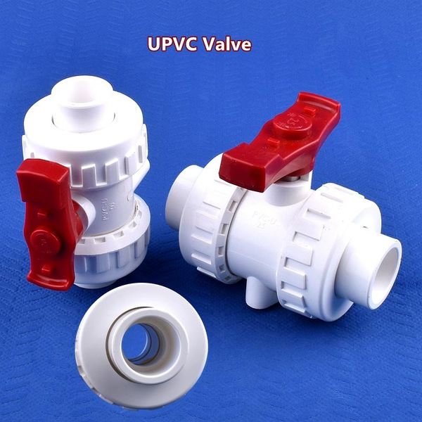 

watering equipments 1pc id 20~63mm union upvc valve aquarium fish tank pvc ball garden irrigation water treatment accessories