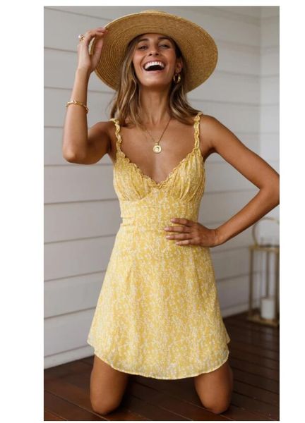 

dress matching shoes spring summer fashion leisure show thin slim charm open back sleeveless suspender printed floral short skirt lady cloth, Black;gray