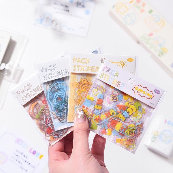 

craft tools 40pcs kawaii stickers cartoon snowman bear decals self-adhesive alphabet for diary calendar decoration