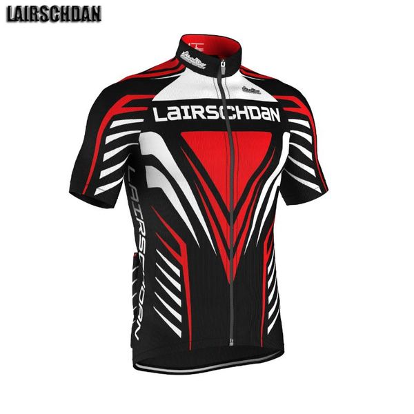 

racing jackets lairschdan men short sleeve cycling jersey summer mtb jerseys shirt pro team bike road bicycle clothing camisa ciclismo, Black;red