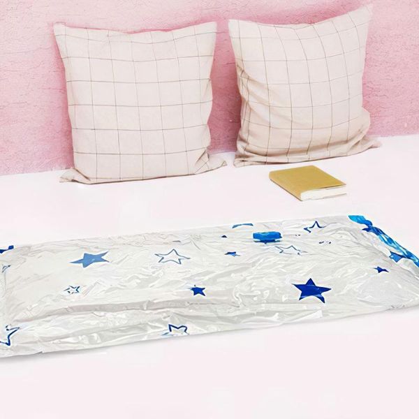 

storage bags 5pcs vacuum bag for clothes with valve border folding compressed organizer travel space saving seal packet