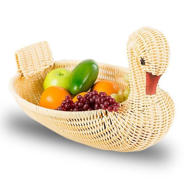 

eco-friendly woven basket storage imitation rattan animal shape display (28x18x18cm) baskets