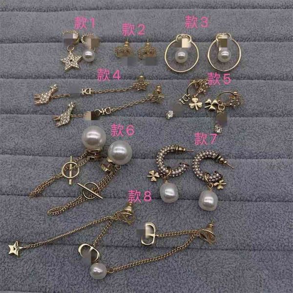 

special offer 75% off outlet online family earrings fashion simple s925 silver needle giraffe tassel letter pearl earrings
