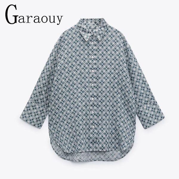 

women's jackets garaouy 2021woman linen long loose printing shirt, Black;brown