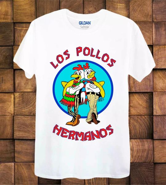 

los pollos hermanos t-shirt breaking bad gift ladies /tee 879, White;black