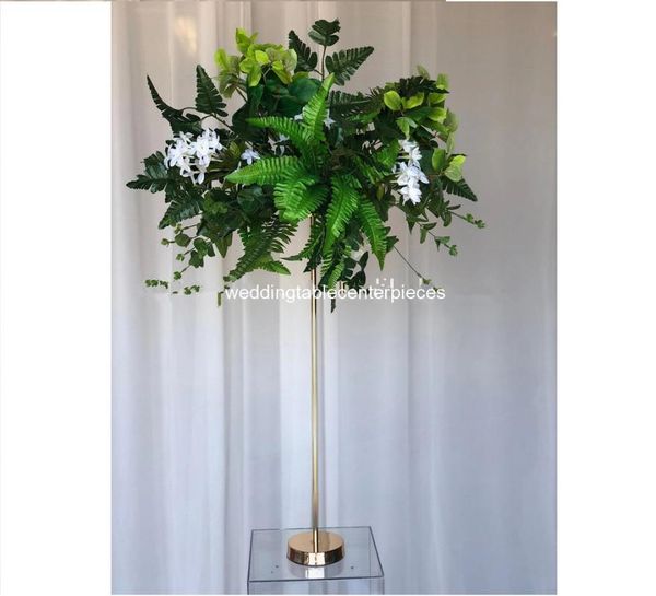 

party decoration 10pcs)60cm tall )flowers vase wedding table centerpiece event road lead gold metal vases flower holders