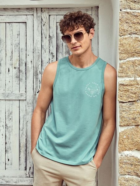 

men letter graphic tank q5gc#, White;black