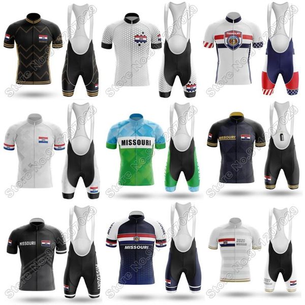 

racing sets summer cycling clothing usa state missouri set mountain bike uniform jersey road bicycle mtb bicycl, Black;blue