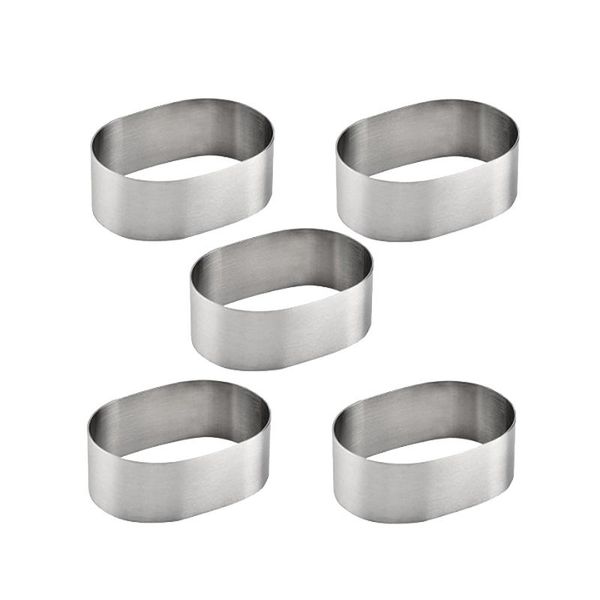 

other bakeware 5pcs oval semi-cooked cheese mousse aluminum mold cake tool diy mould baking accessories