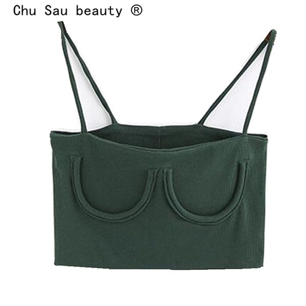 

new fashion summer chic moon knitted sling crop women slash neck camis female sleeveless camisole 210401, White